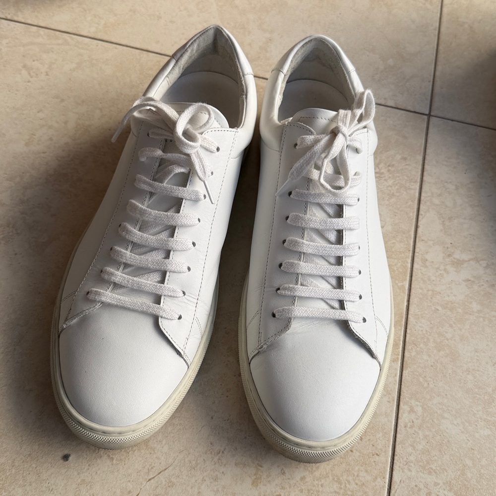 Oliver Cabell Low 1 White Leather Sneakers